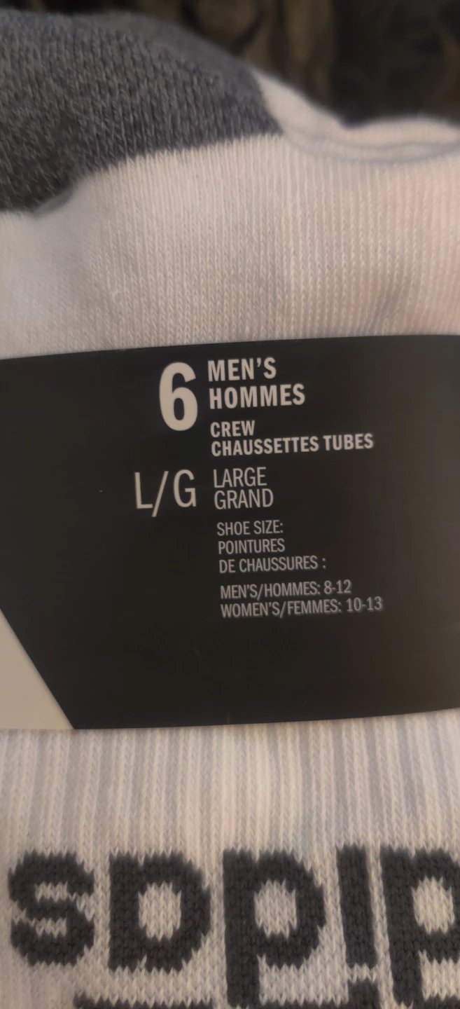 Adidas Men's Crew Socks - 6 Pack - Large - photo 2
