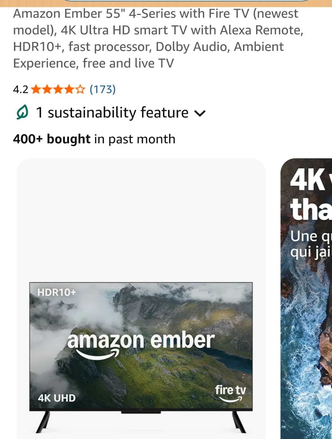 Amazon 55"  UHD Smart TV - photo 4