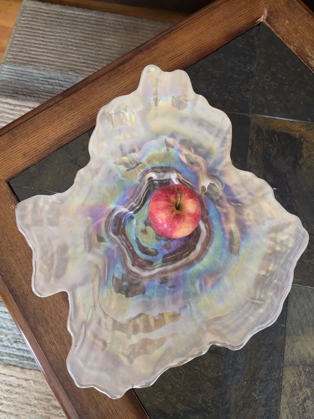 Iridescent Swirl Glass Decorative Bowl - photo 2