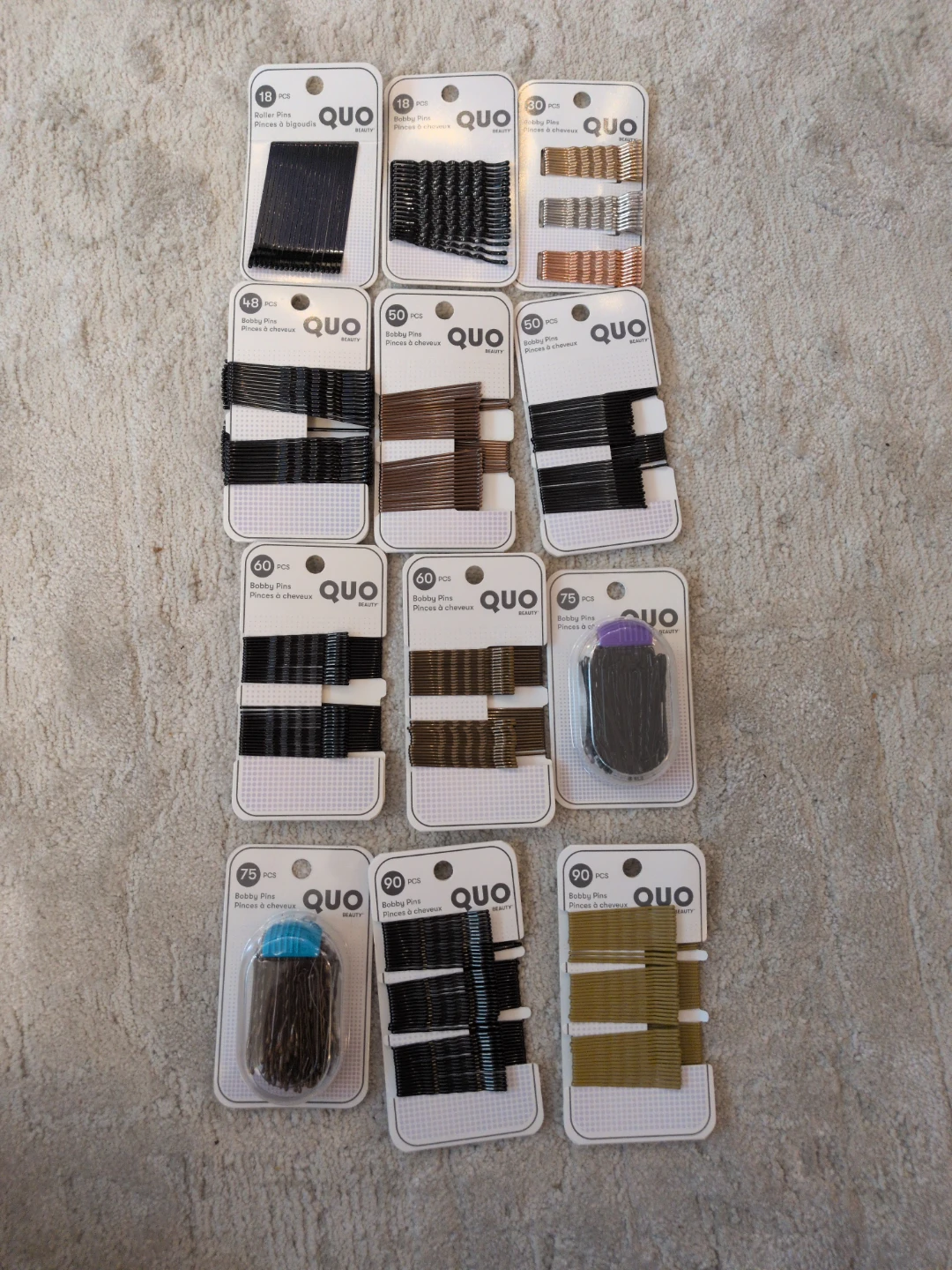 QUO Beauty Bobby Pins Assorted Packs