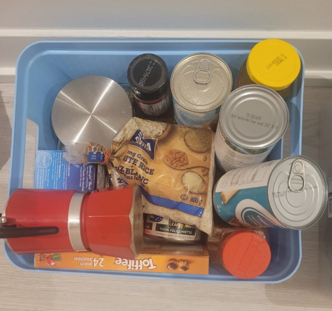 Food cans - Rice, Canned Tuna, and Coffee Maker Bundle