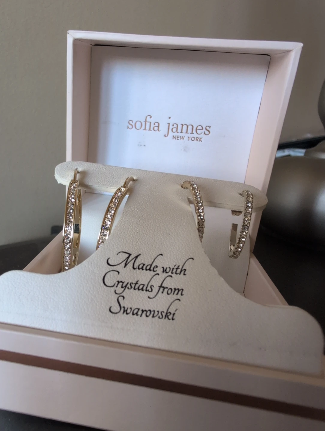 Sofia James Hoop Earrings with Swarovski Crystals