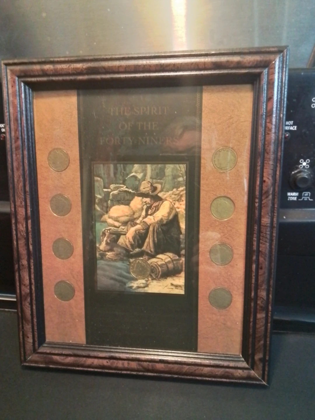 Framed "The Spirit of the Forty-Niners" Coin Display