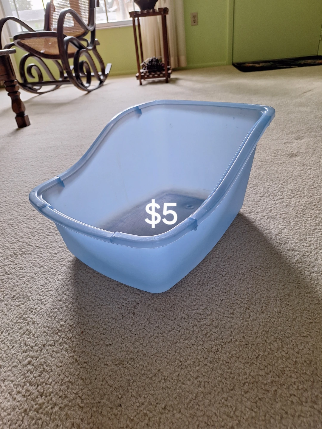 Light Blue Plastic Basin