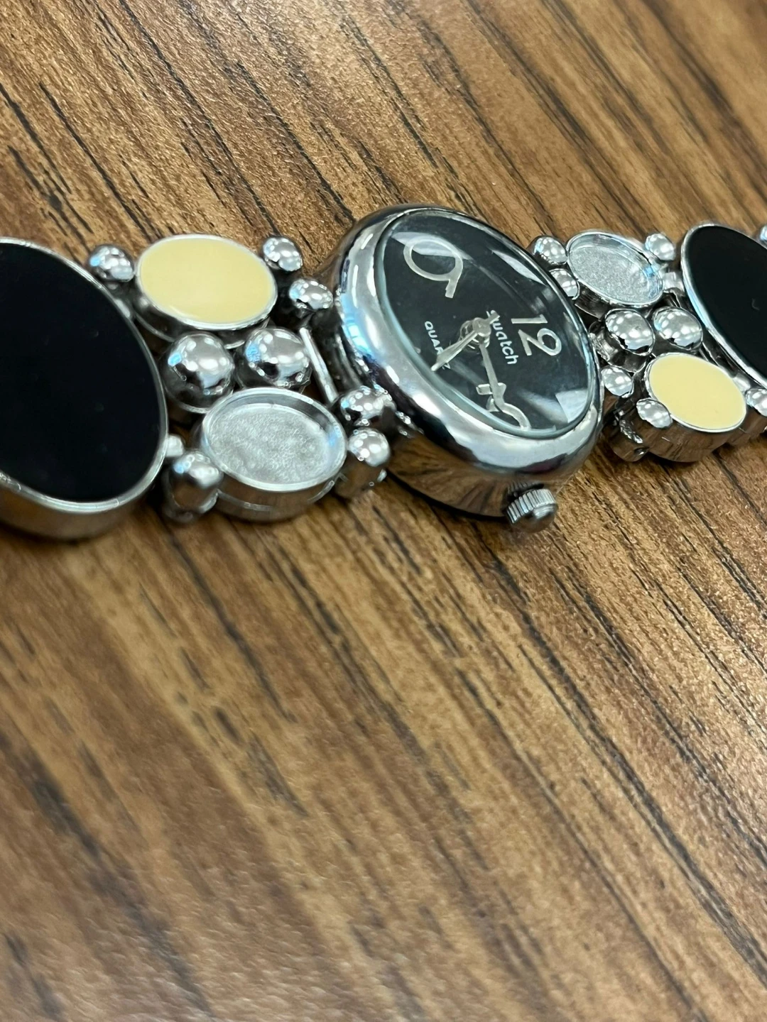 Swatch Quartz Watch with Black and Yellow Accents - photo 3