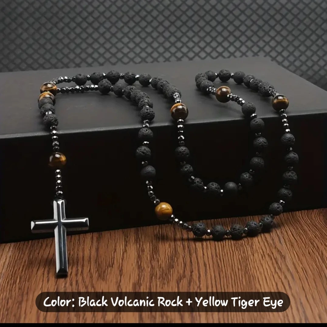 Rosary Beads Necklace with Cross Pendant - photo 5