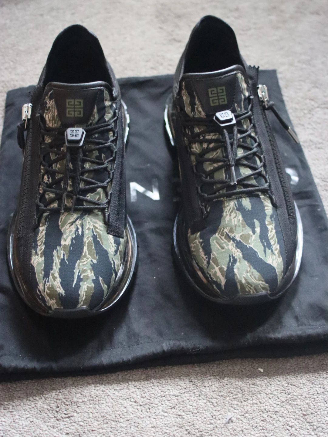 Givenchy Camo Zip Sneakers - photo 3
