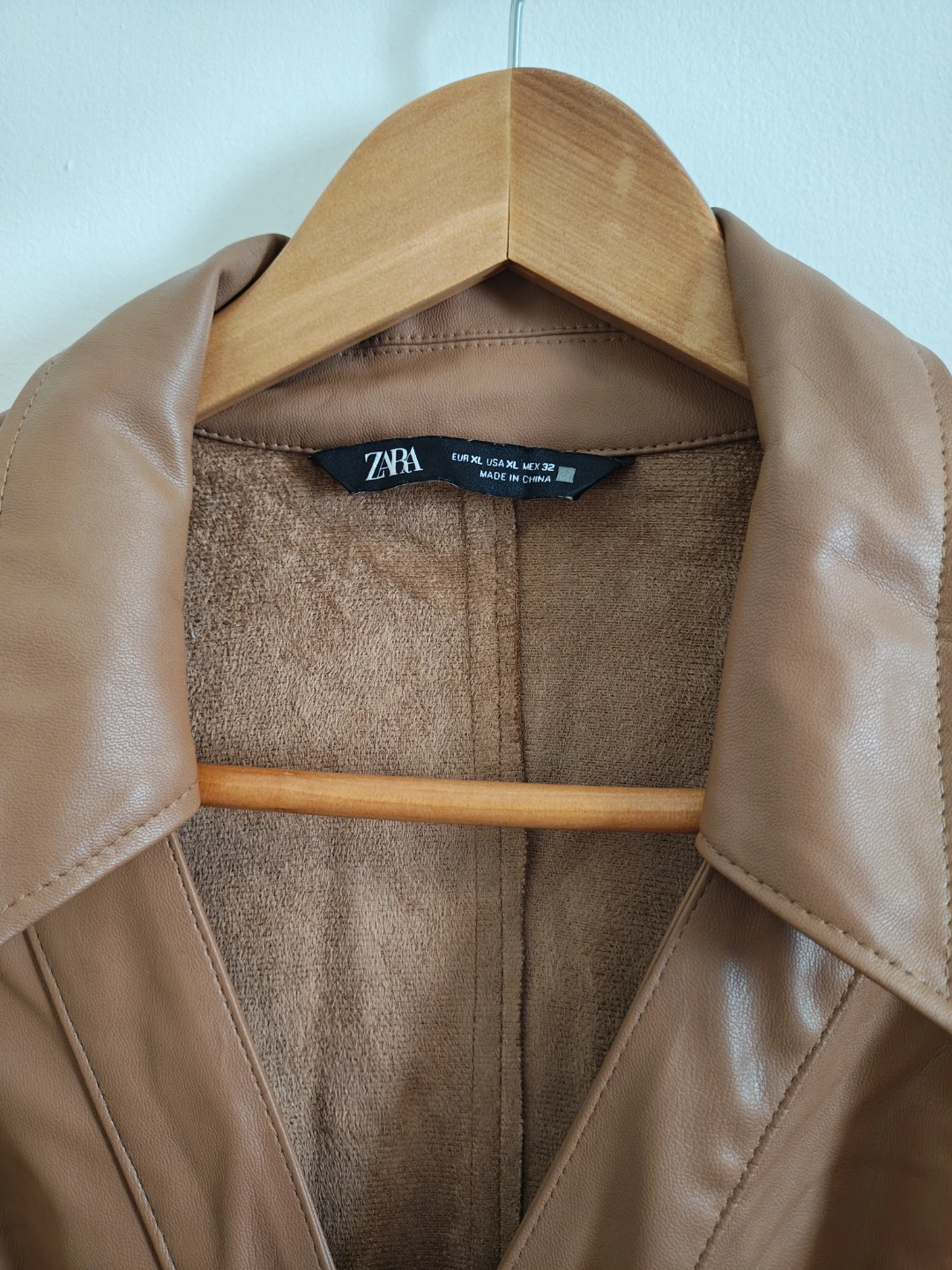 Zara leather coat - photo 2