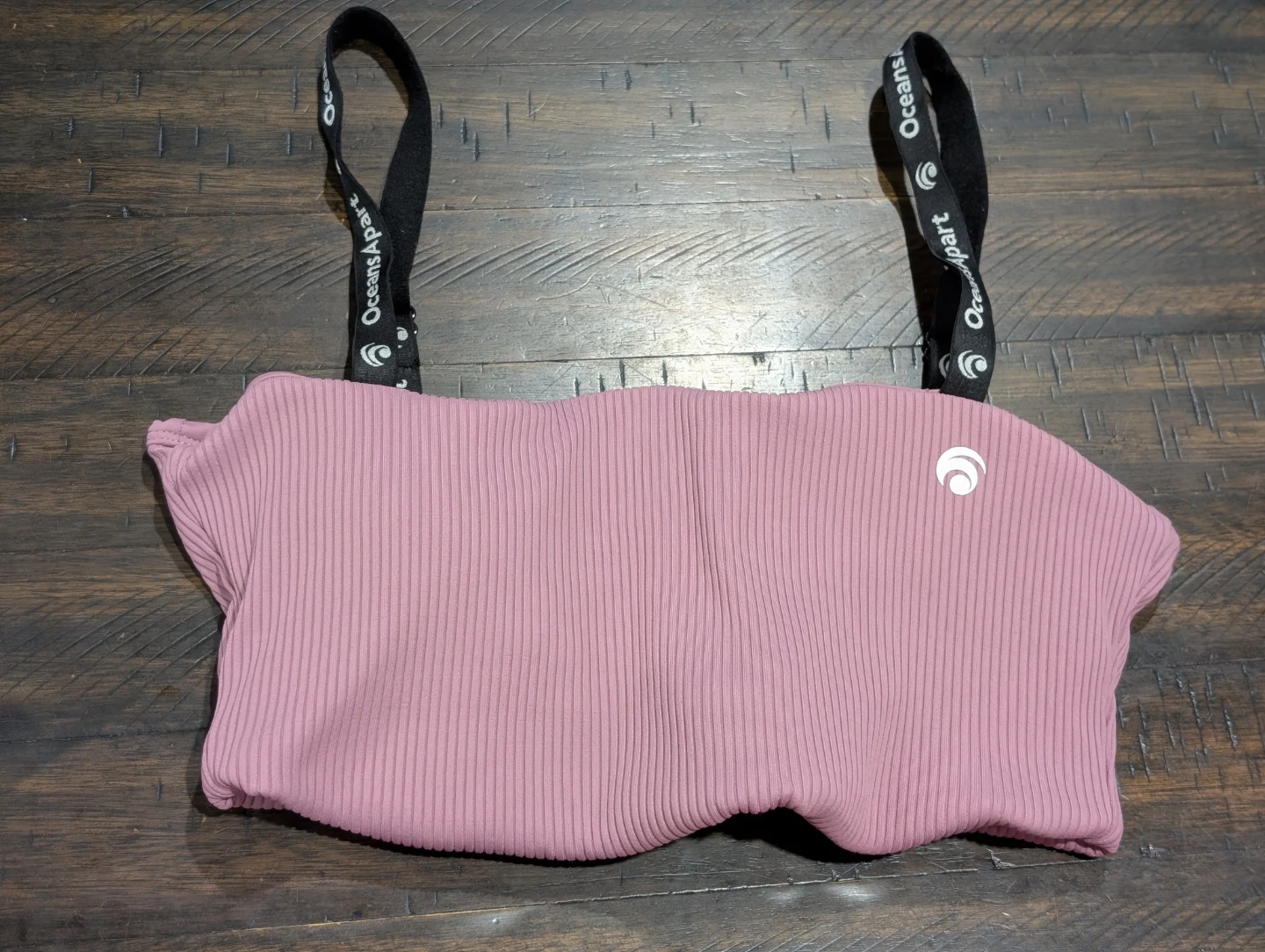 Oceans Apart Pink Ribbed Crop Top/ sports Bra