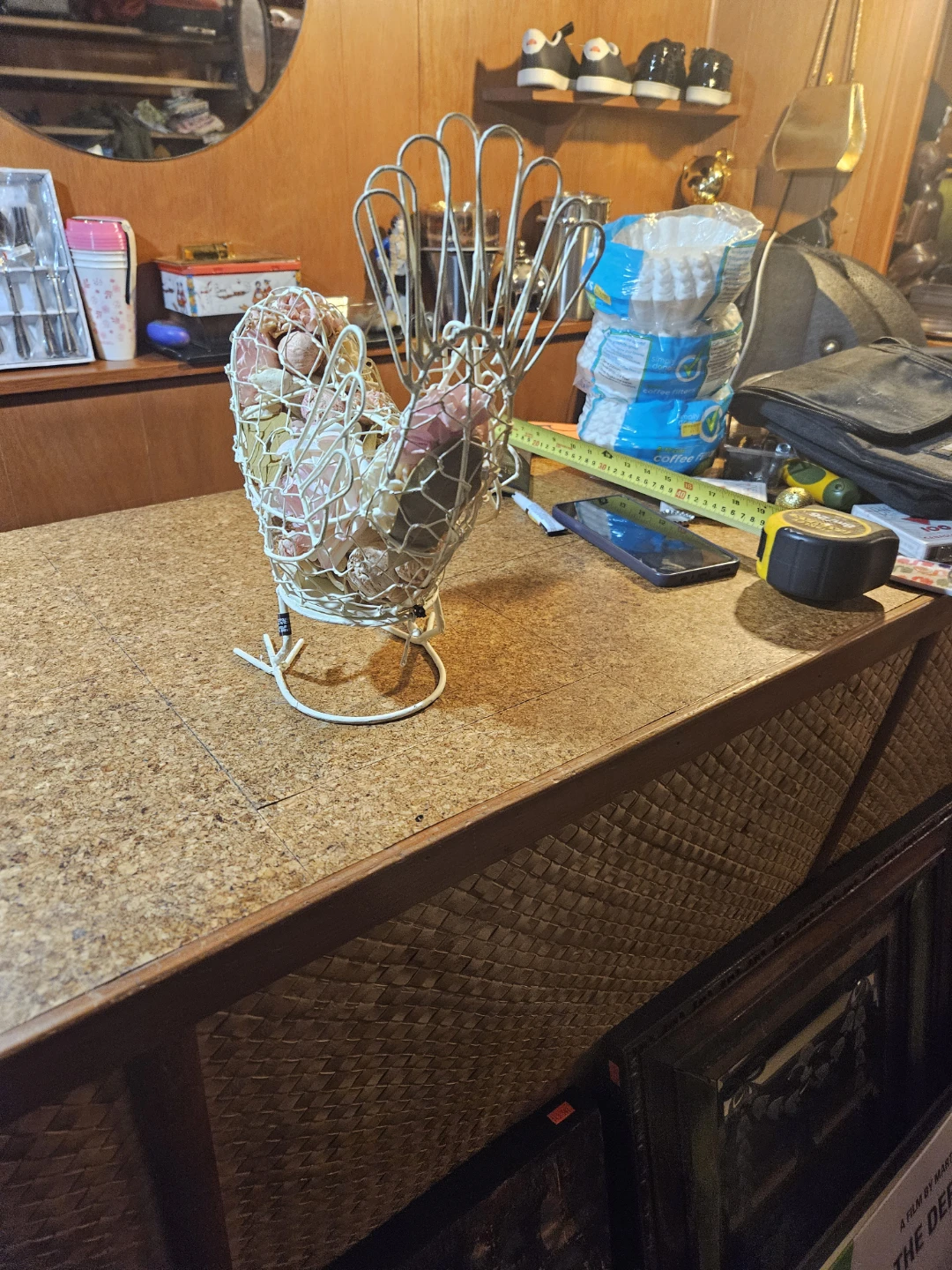 Wire Bird Basket with Dried Flowers - photo 5