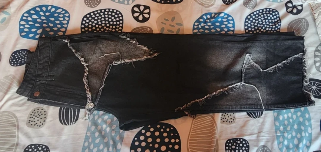 black washed distressed jeans - photo 5