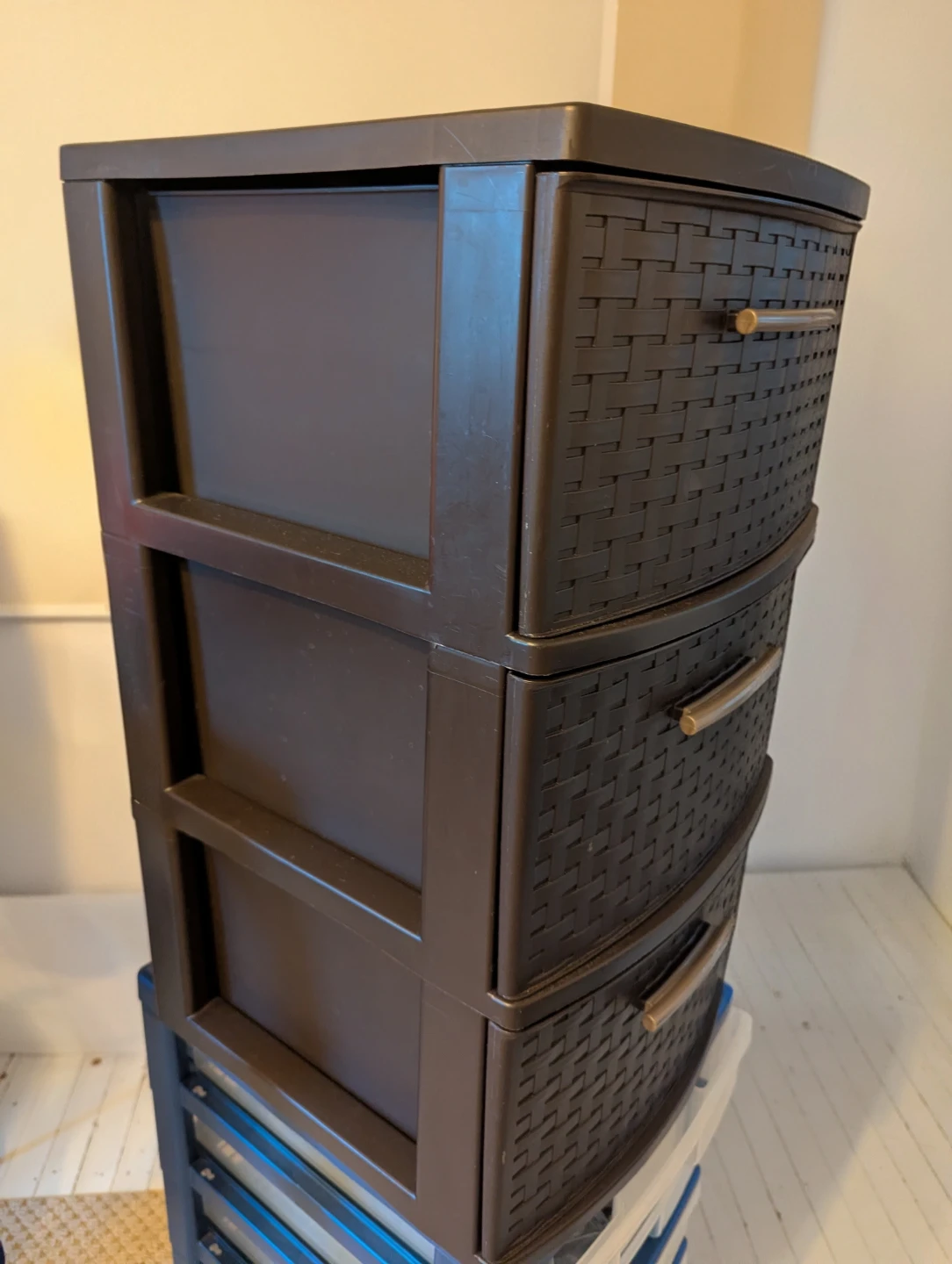Sterilite 3 Drawer Weave Storage Tower - Dark Brown - photo 2