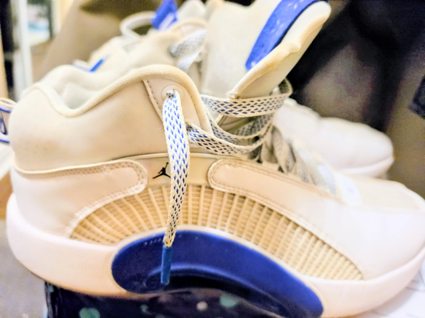 Air Jordan XXXV (35) White/Blue Men's Basketball Shoes