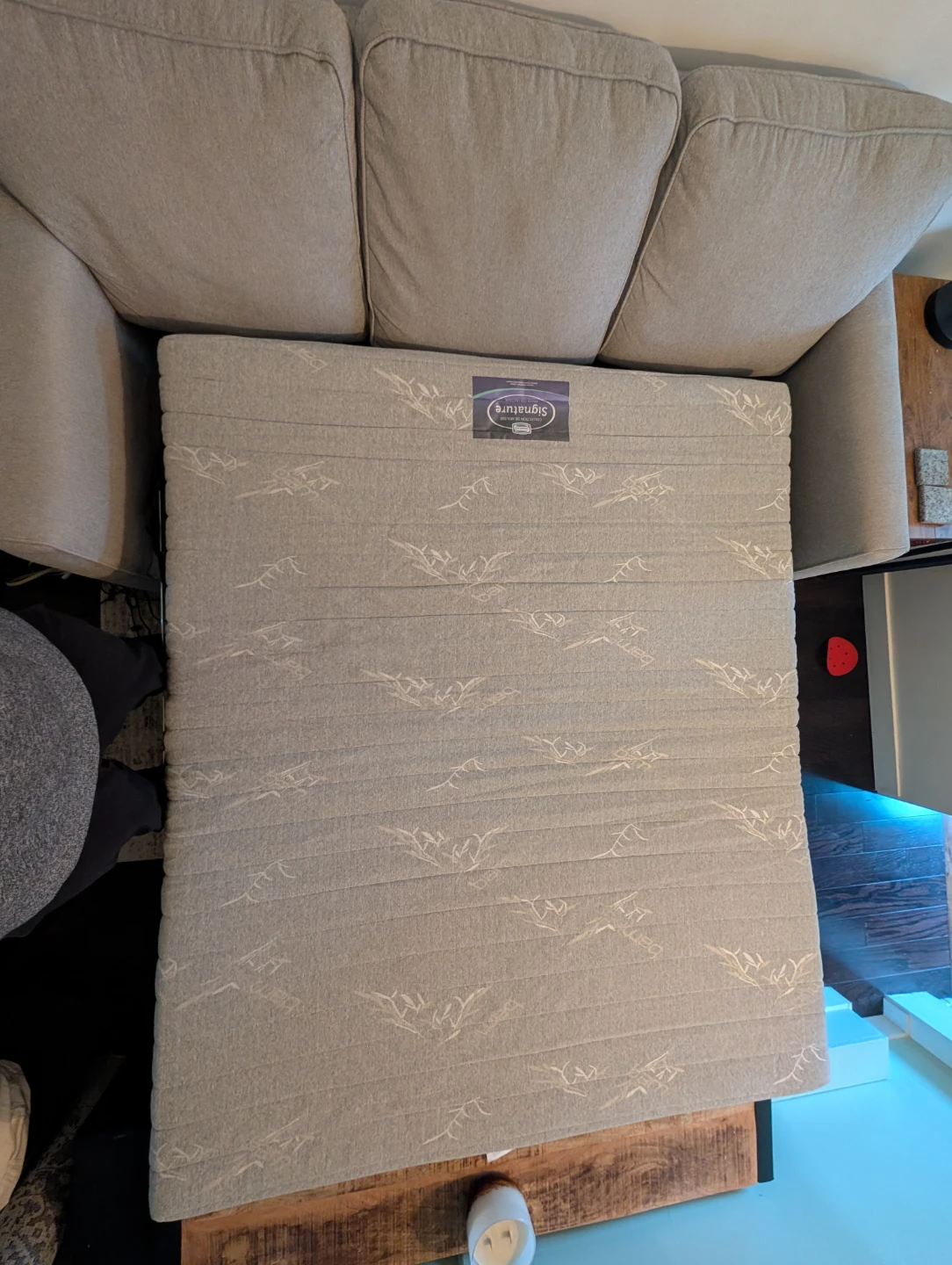 Grey couch - queen size pullout couch - photo 3