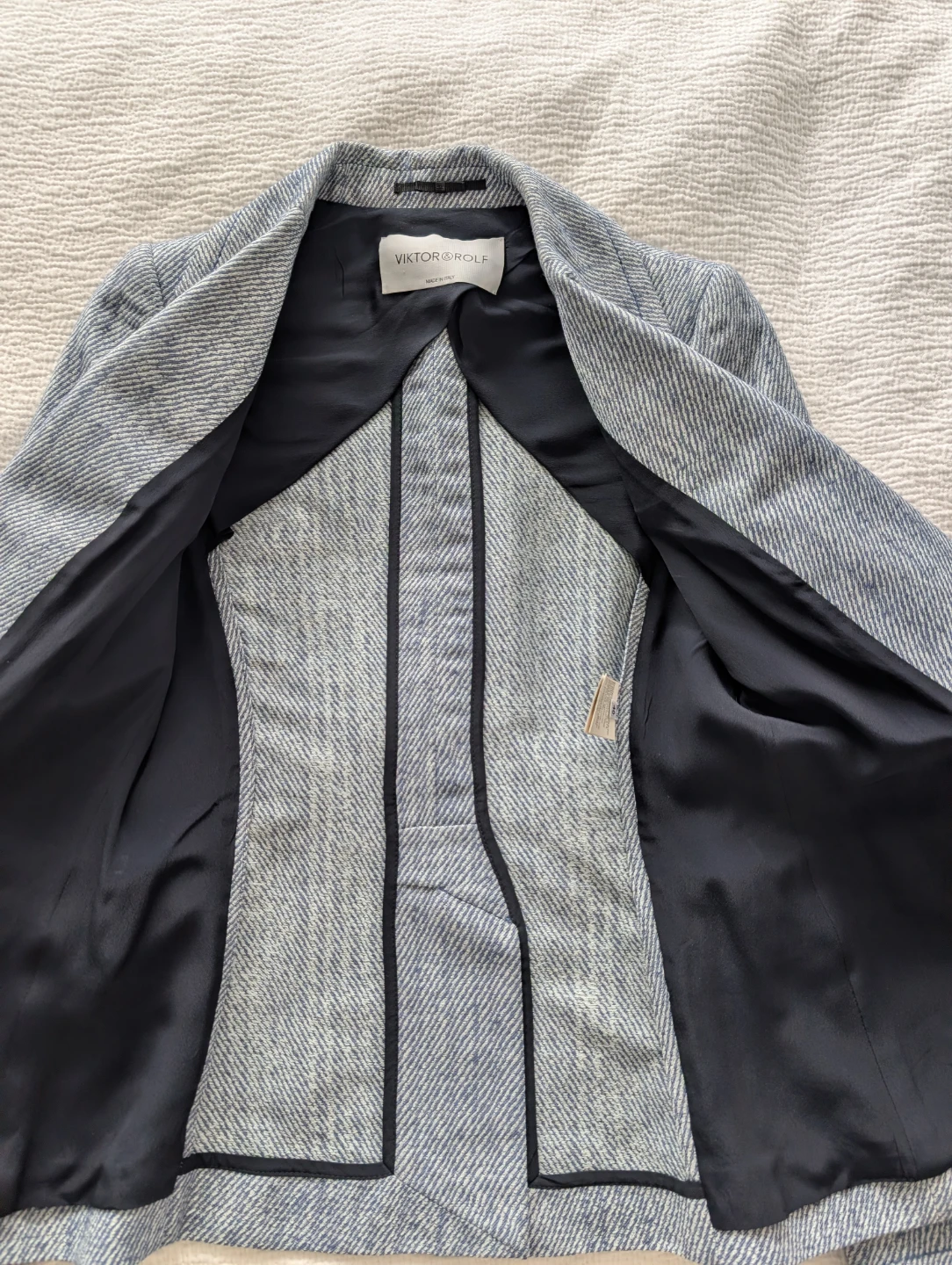 Viktor & Rolf Grey Herringbone Blazer Size 40 - photo 3