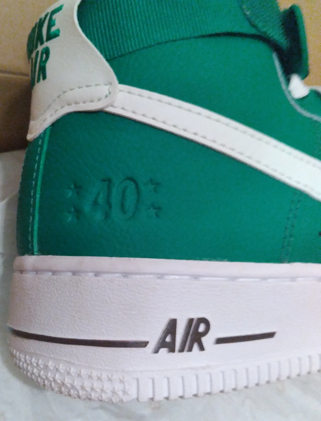 Nike Air Force 1 High Green White Sneakers - photo 3