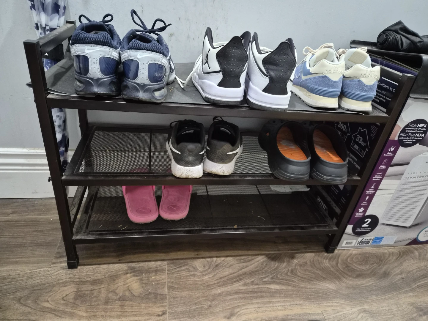 3-Tier Metal Shoe Rack