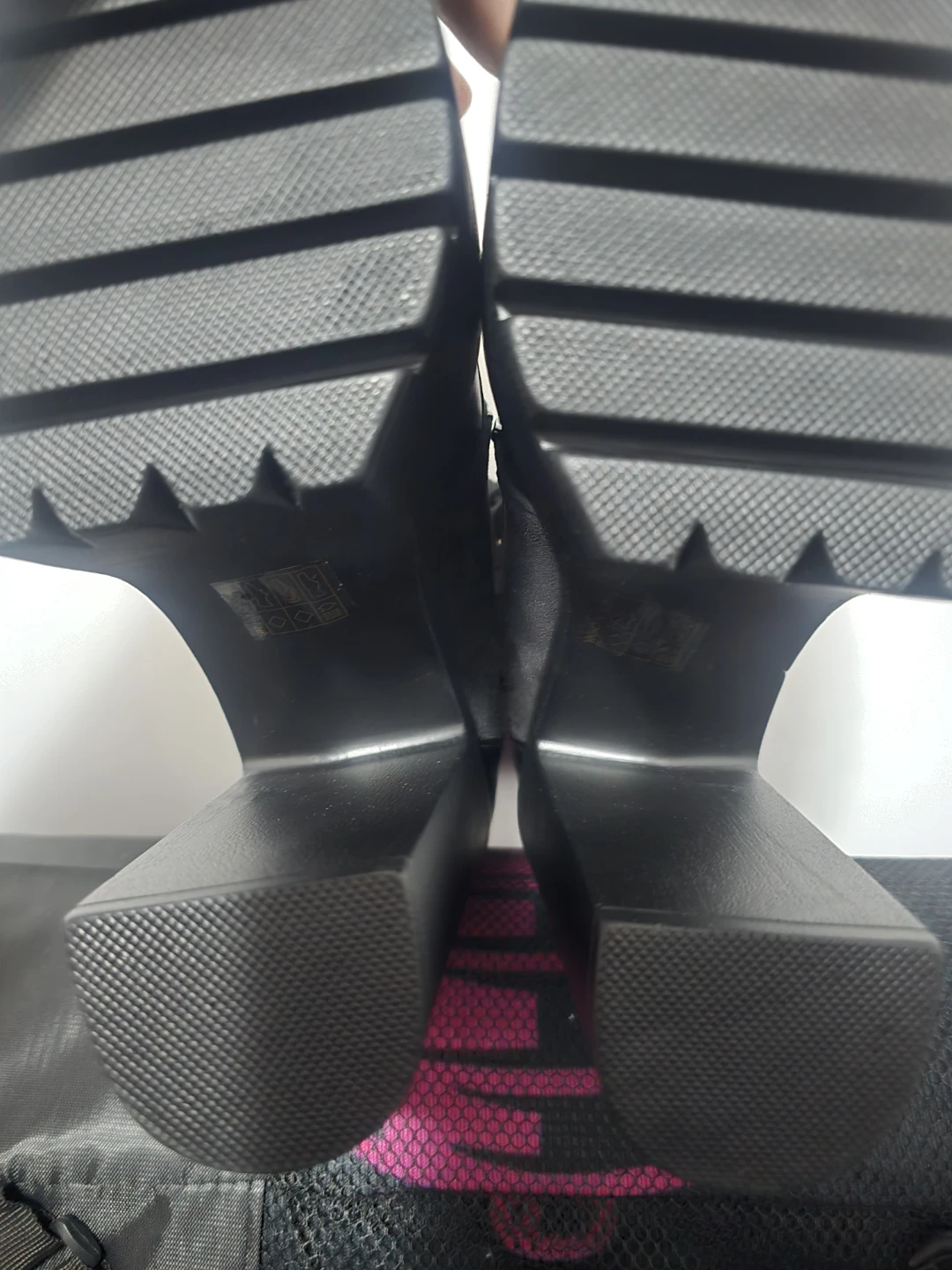 Black Platform Chunky Heel Boots with Buckle Straps - photo 3