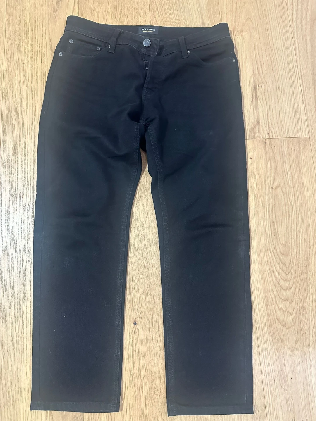 Jack & Jones Black Tapered Fit Jeans - Size 31/30