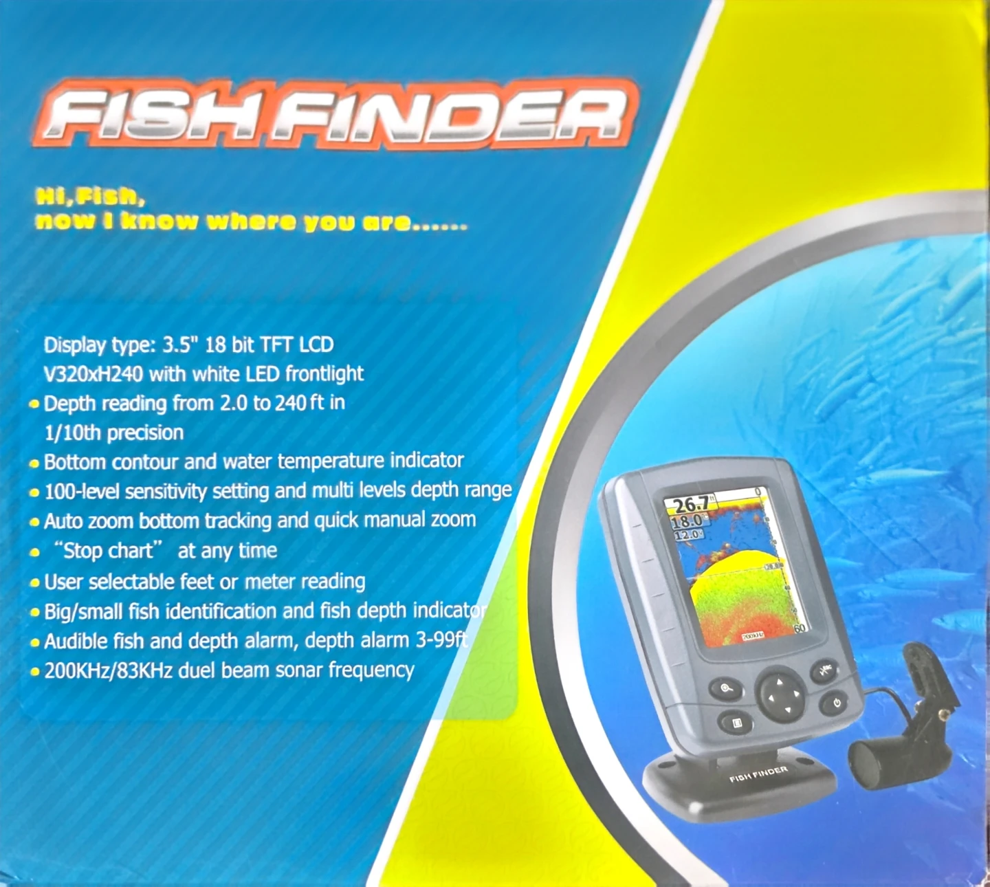 Fish Finder with 3.5" TFT LCD Display