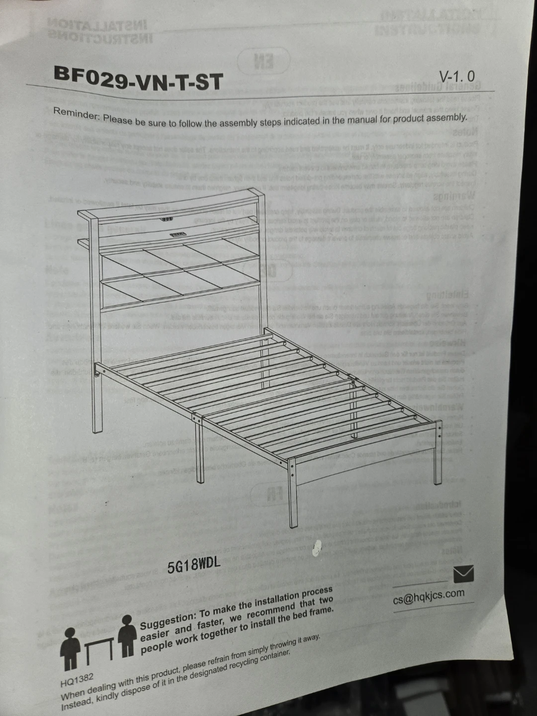 Twin Size No Drawer Bed Frame - photo 3