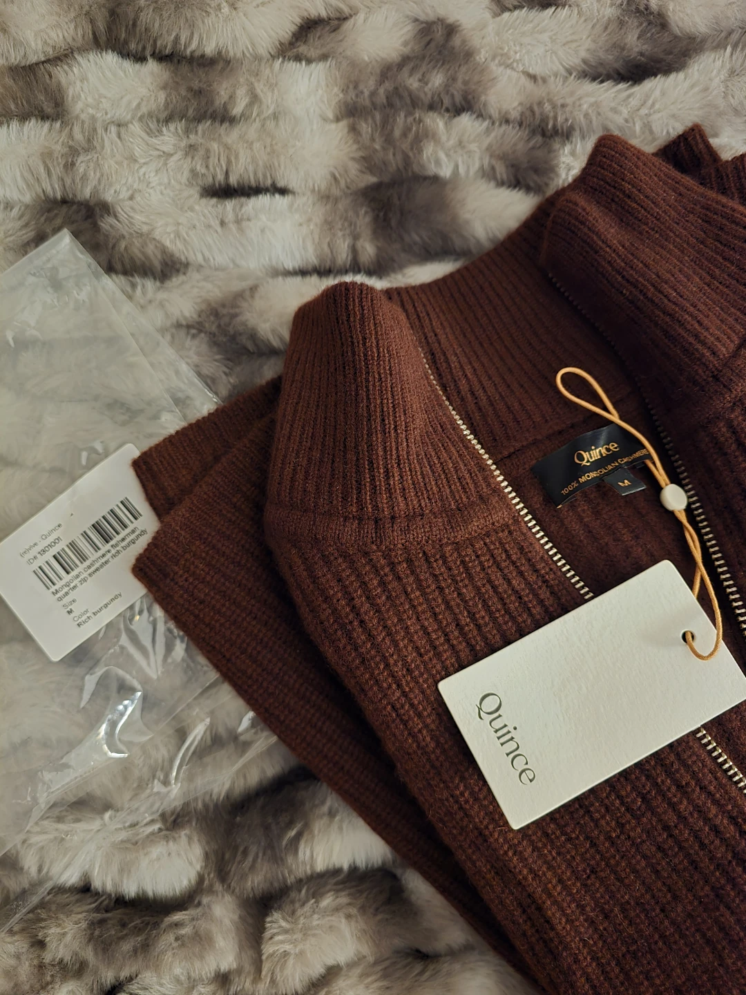 Quince Mongolian Cashmere Fisherman Quarter Zip Sweater - photo 3