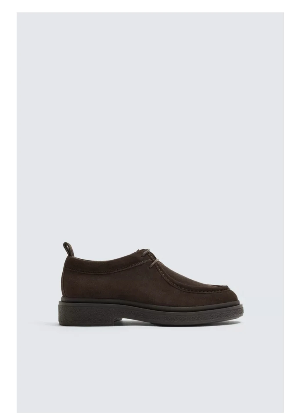 Zara Man Brown Suede Lace-up Shoes - photo 2
