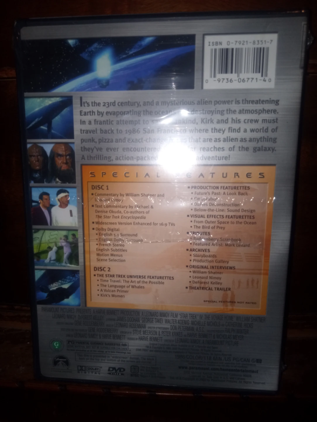 Star Trek IV: The Voyage Home Special Collector's Edition DVD - photo 2