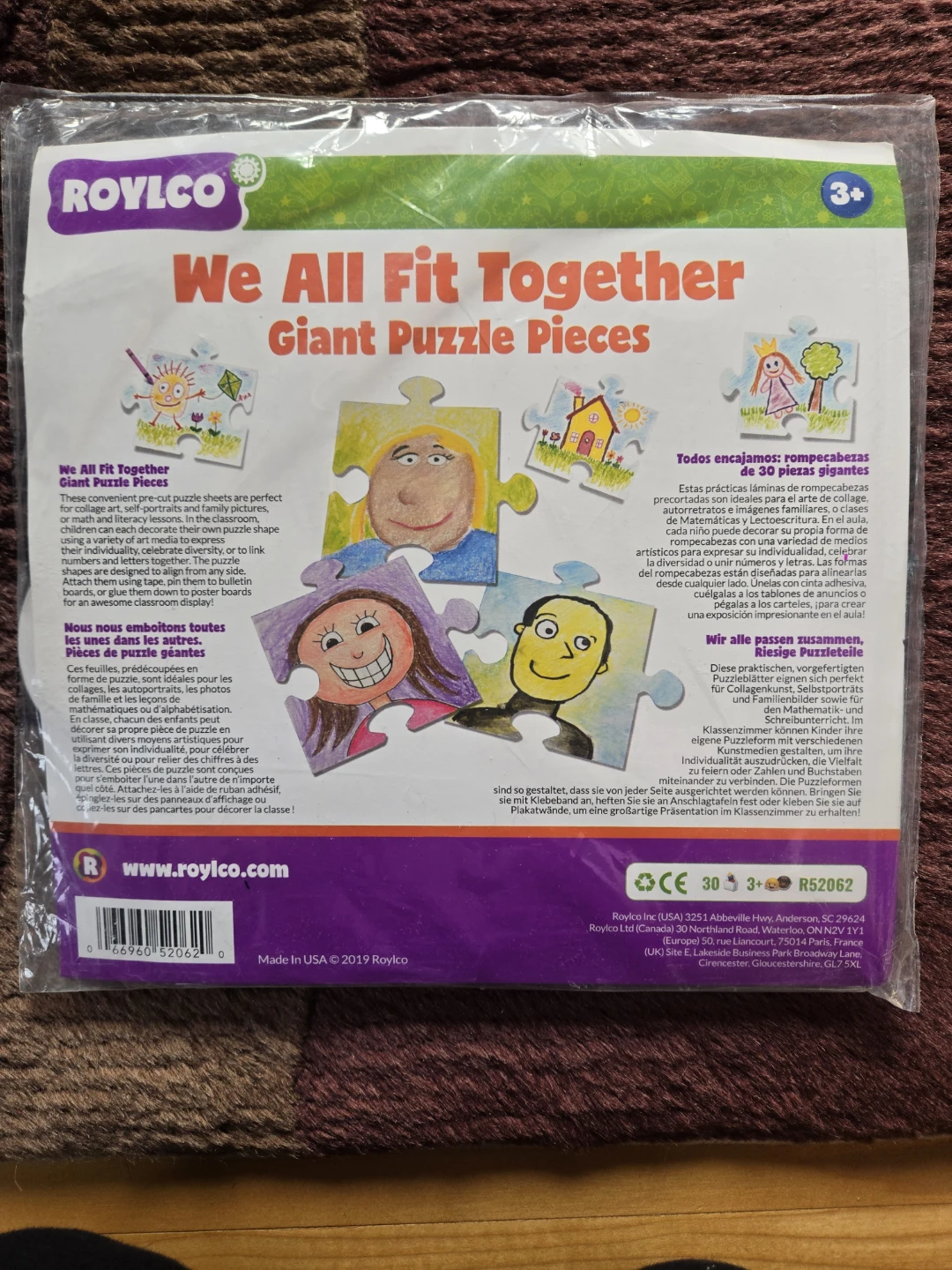 Roylco We All Fit Together Giant Puzzle Pieces