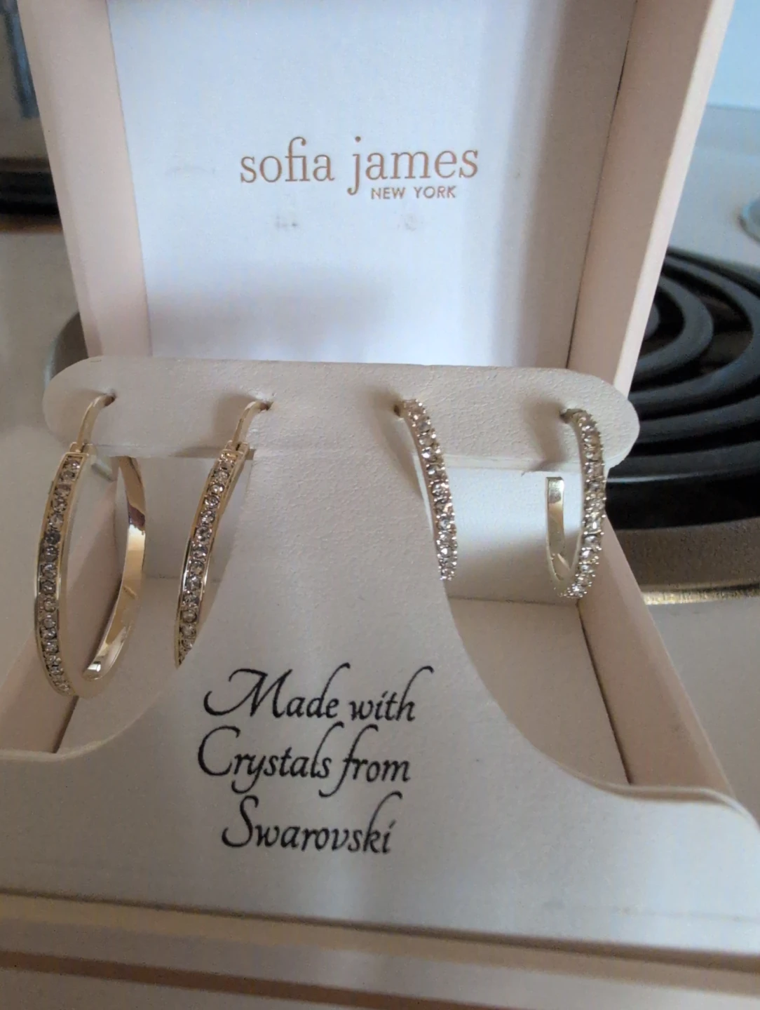 Sofia James Hoop Earrings with Swarovski Crystals - photo 2