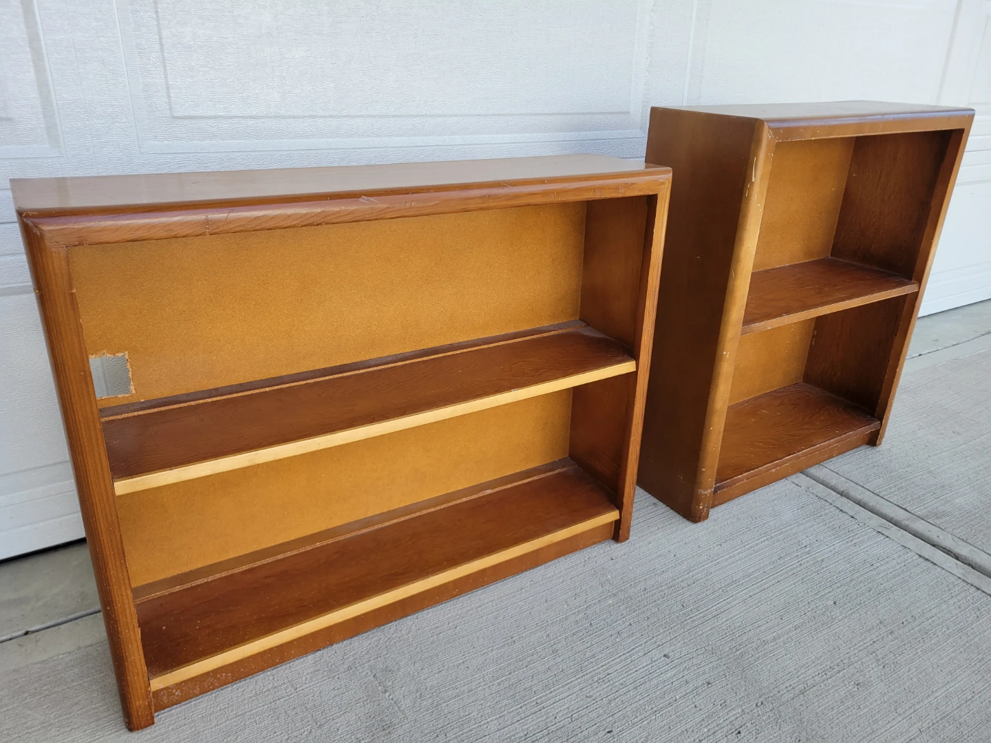 Two Wooden Bookshelves / Shelving units.