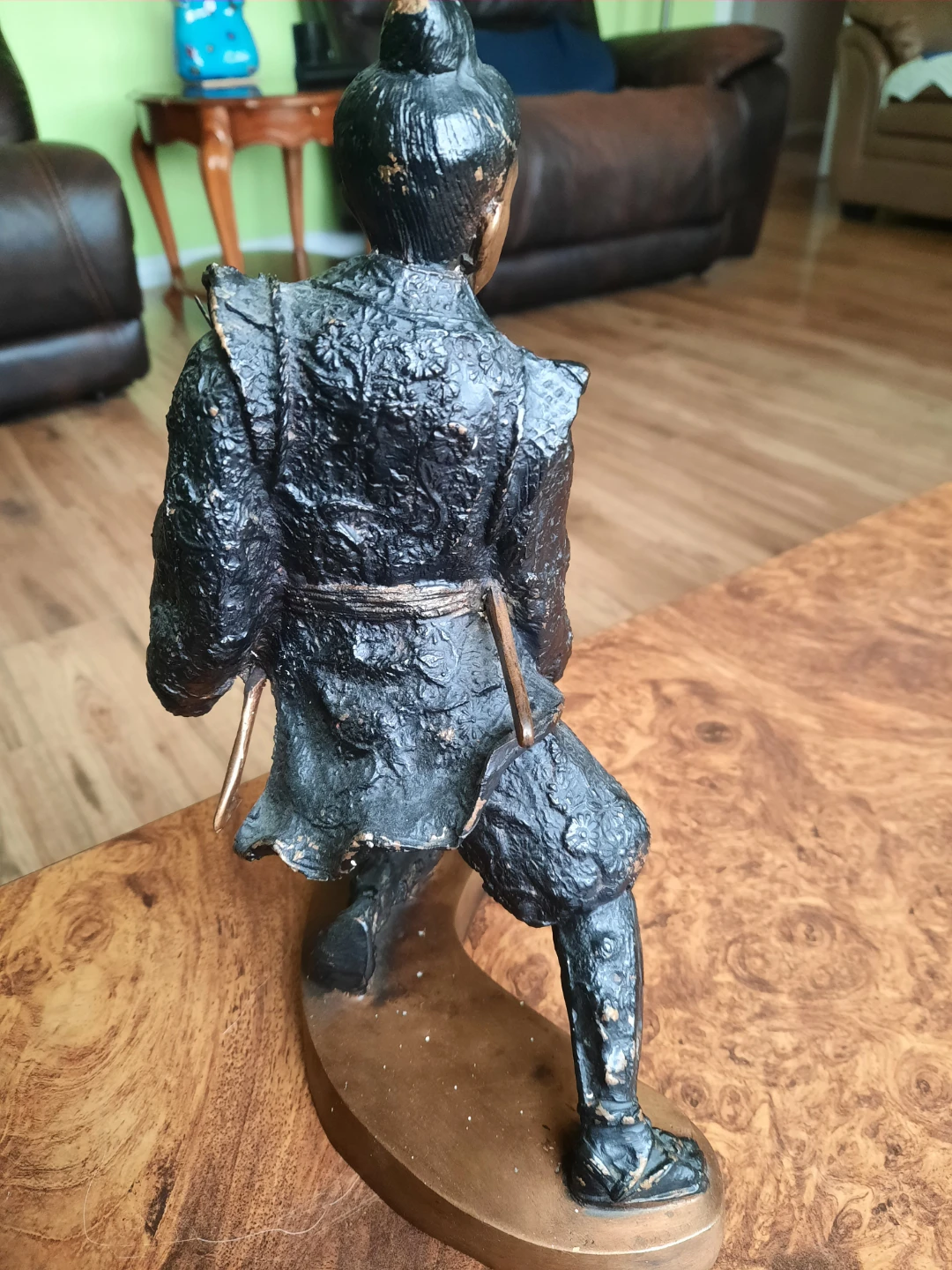 Samurai Figurine Statue Bronze Metal Warrior - photo 5