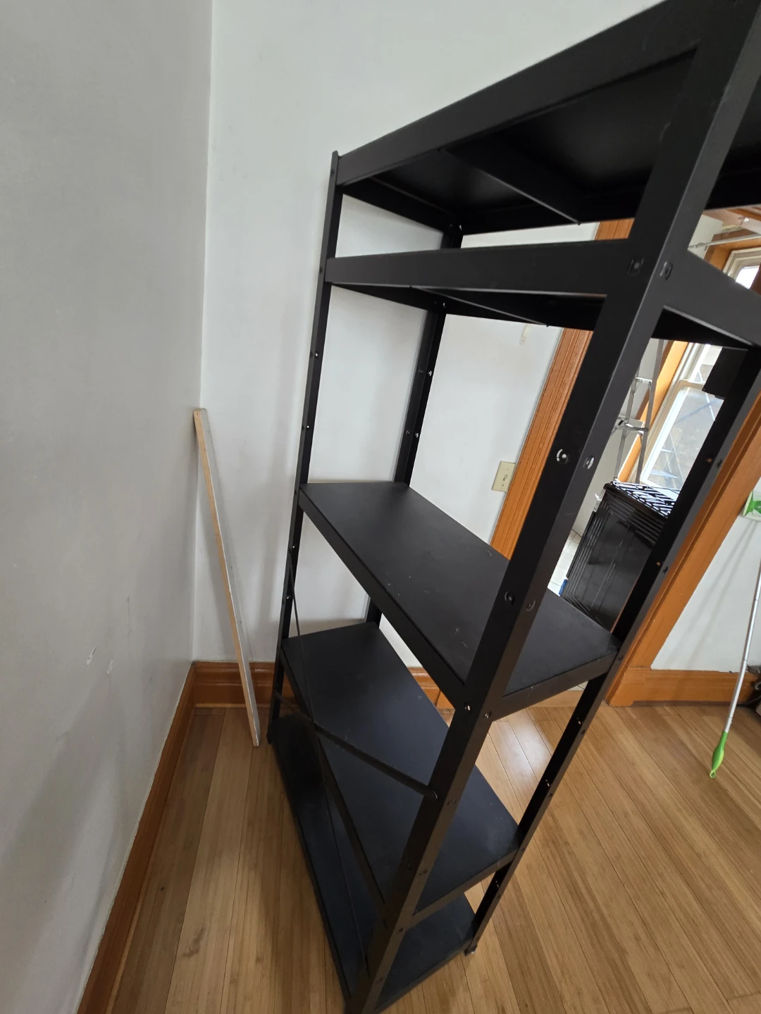 Black 5-Tier Metal Shelf Unit - photo 2