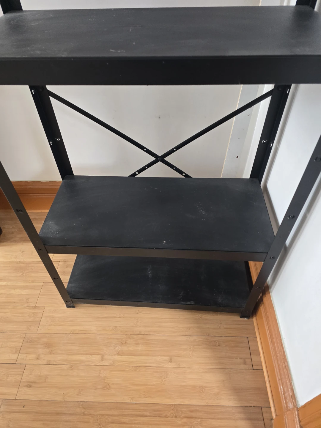 Black 5-Tier Metal Shelf Unit - photo 3