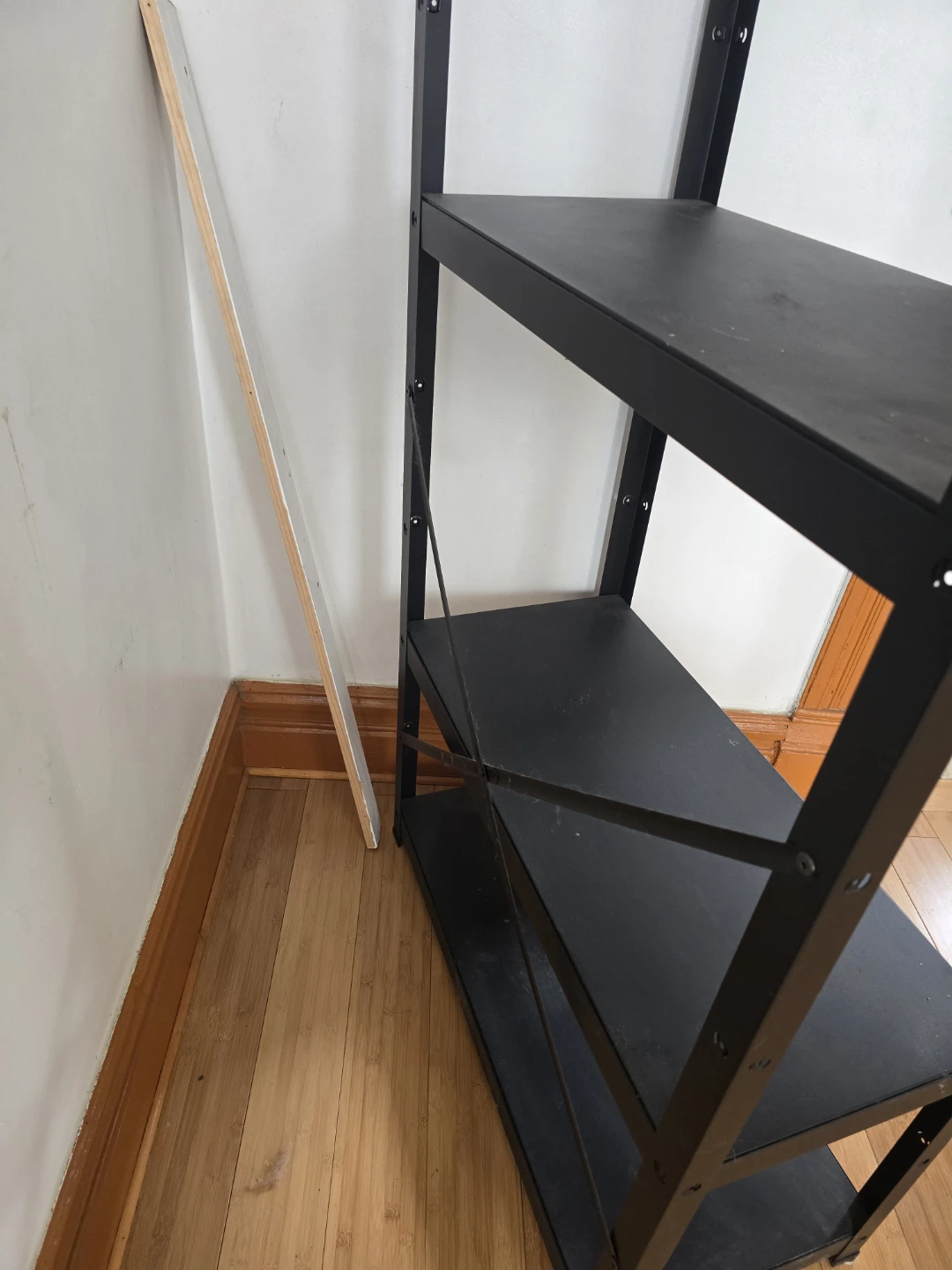 Black 5-Tier Metal Shelf Unit - photo 4