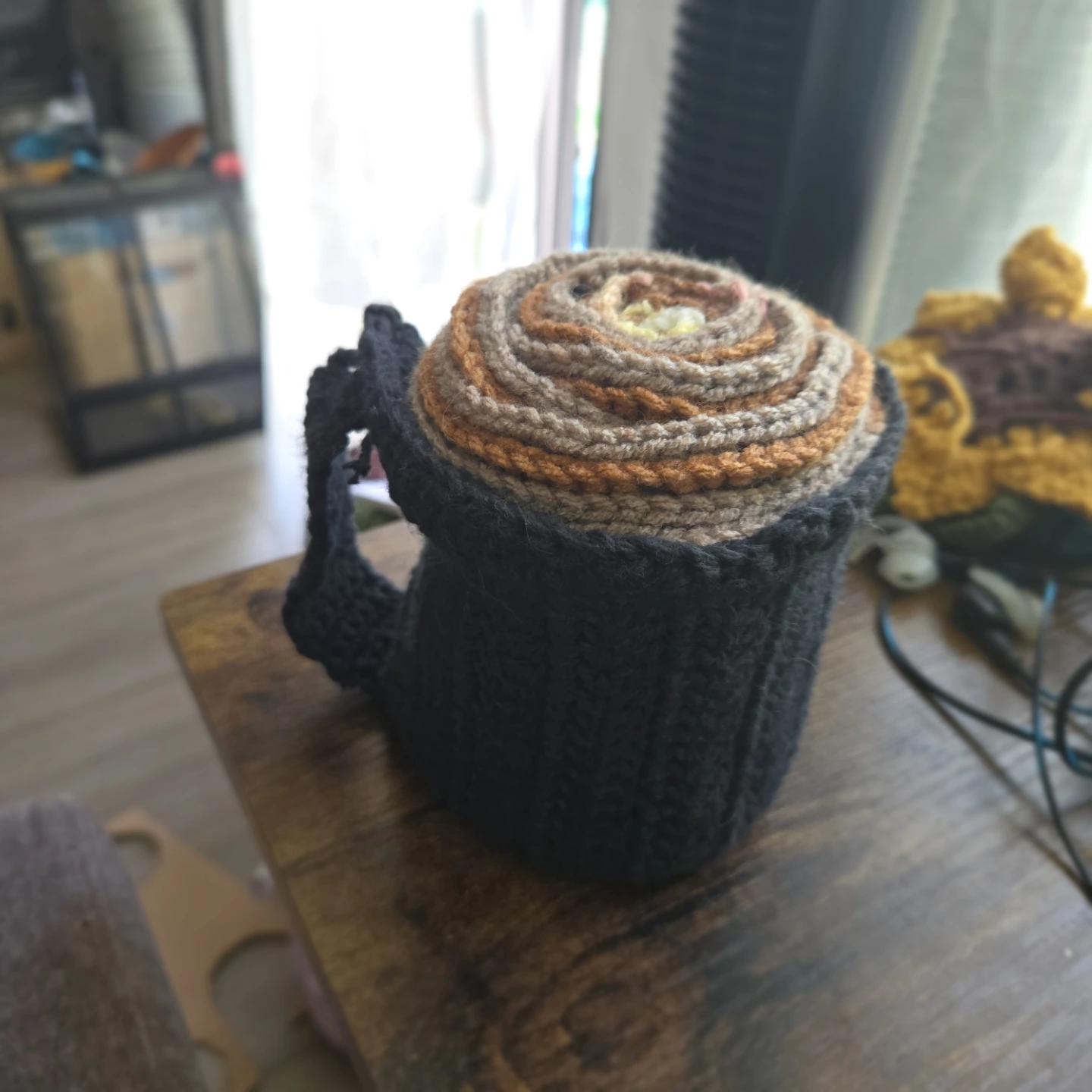 Hand-Crocheted coffee-Transforming Scarf - photo 2