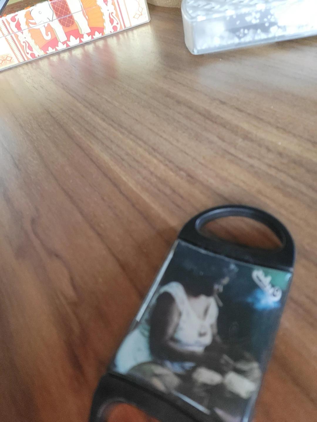 Black Cigar Cutter with Vintage Photo Design