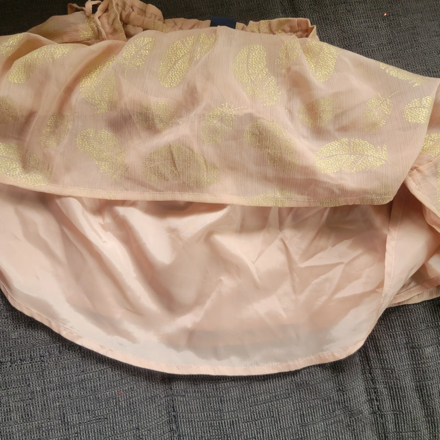 Gap Kids Girls Skirt Size S Coral Gold Leaf Print - photo 5