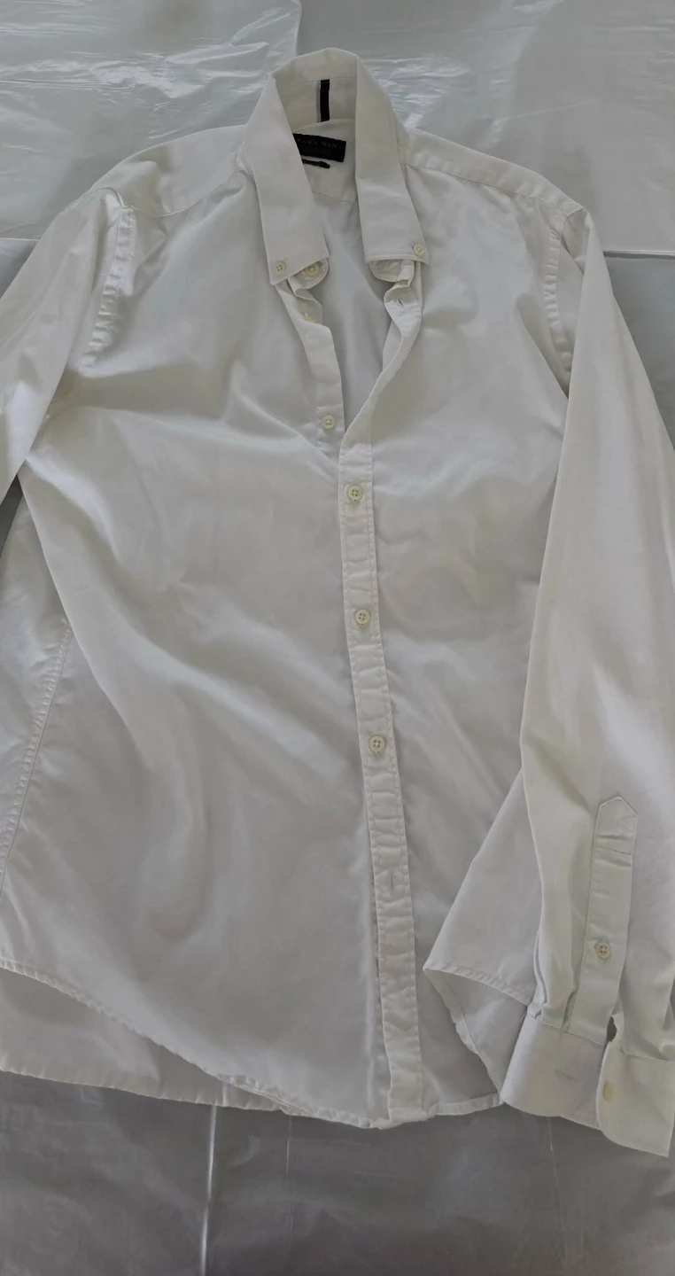 Zara Man Slim Fit Button-Up Shirt - White - photo 3