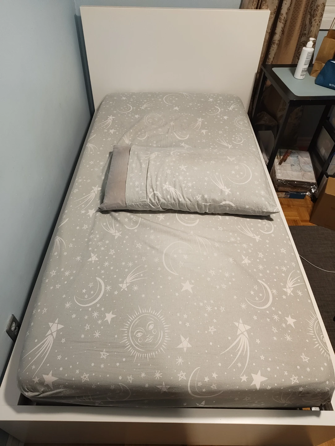 IKEA MALM Twin Bed Frame with LURÖY Slatted Bed Base