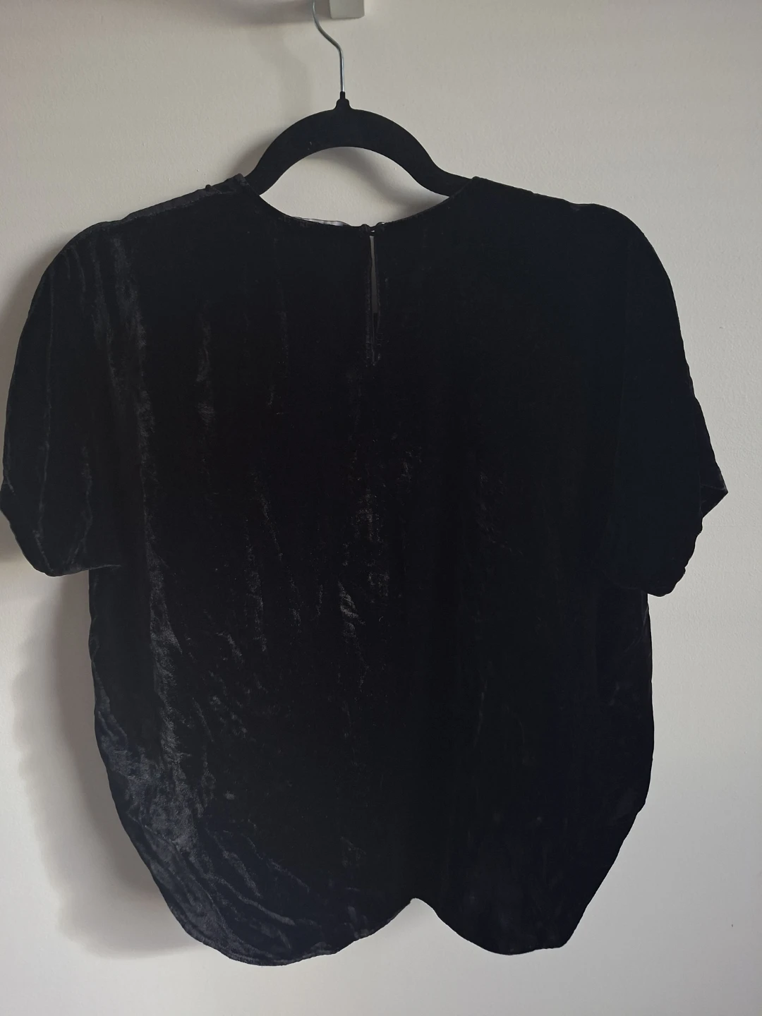 Madewell Black Velvet Top with Tulip Hem (S) - photo 5