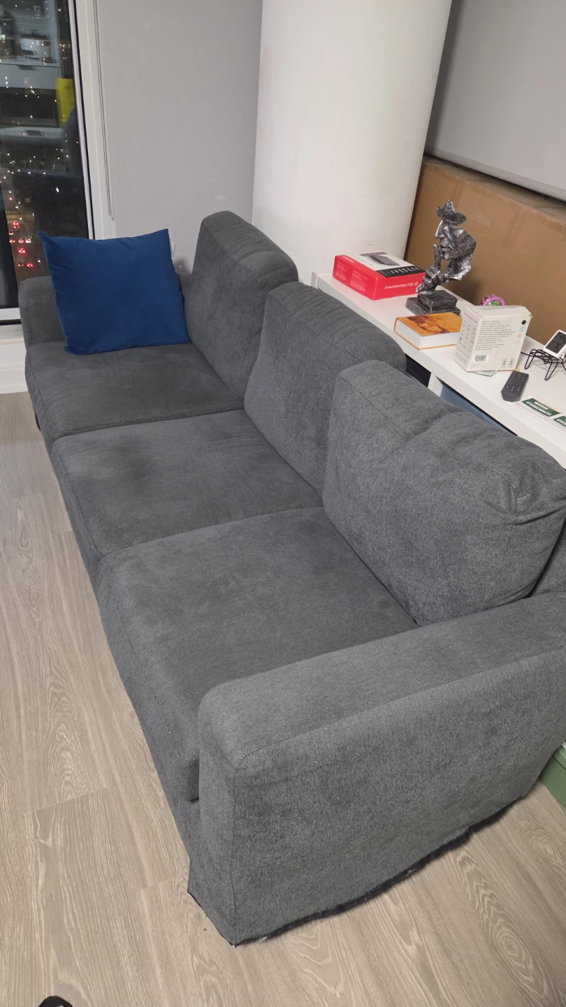 Grey 3-Seater Sofa - photo 3