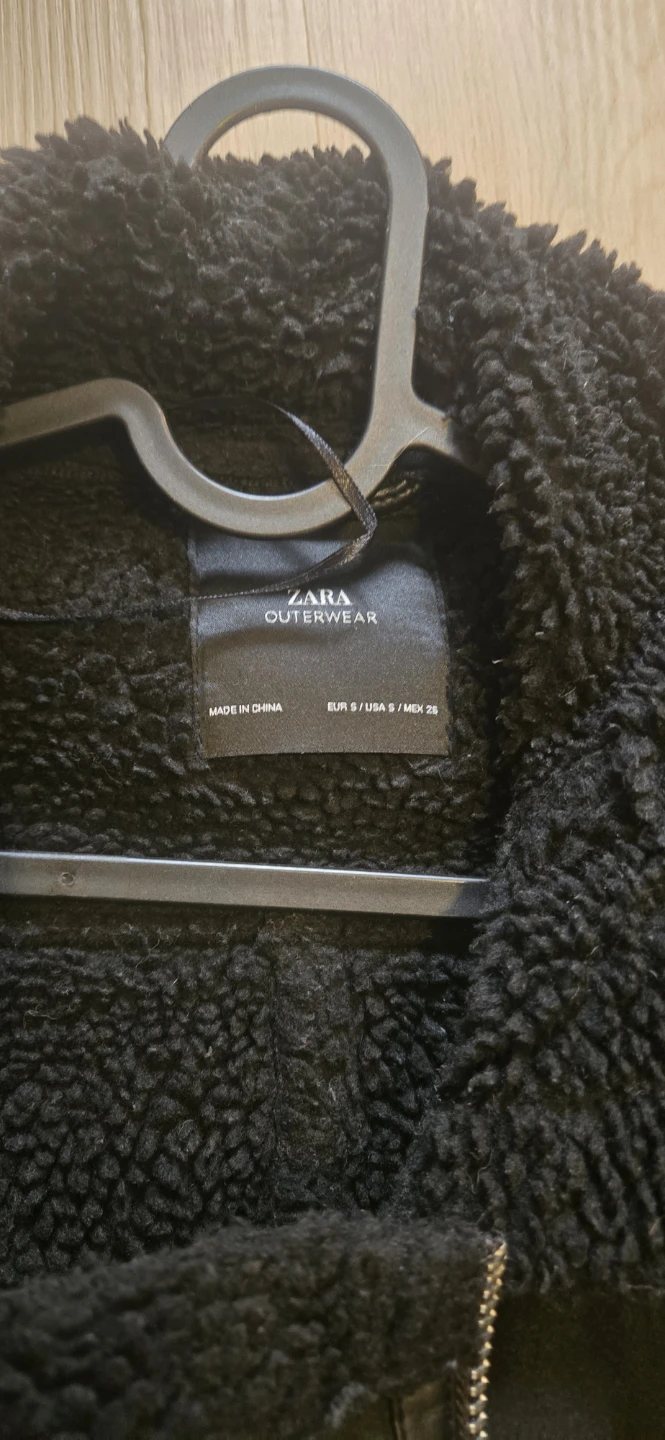 Black Faux Suede Sherpa Jacket - photo 3