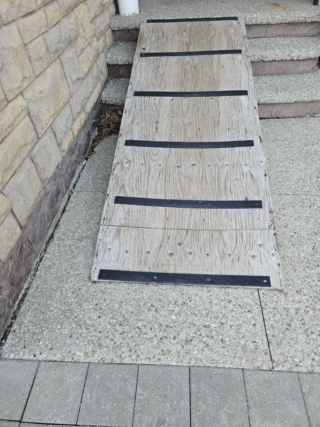 Wooden Ramp with Grip Strips