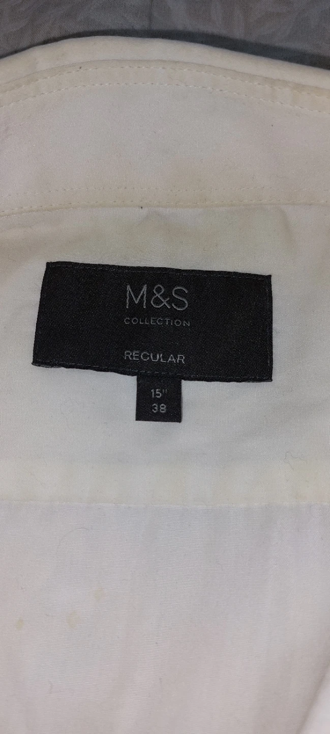 M&S Collection Regular Fit White Dress Shirt - 15" / 38 - photo 2
