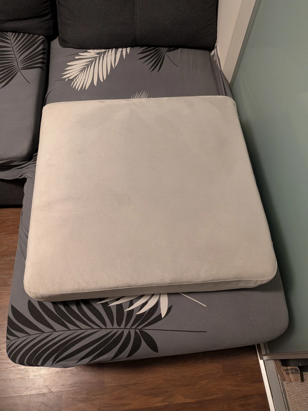 Light Grey Square Cushion
