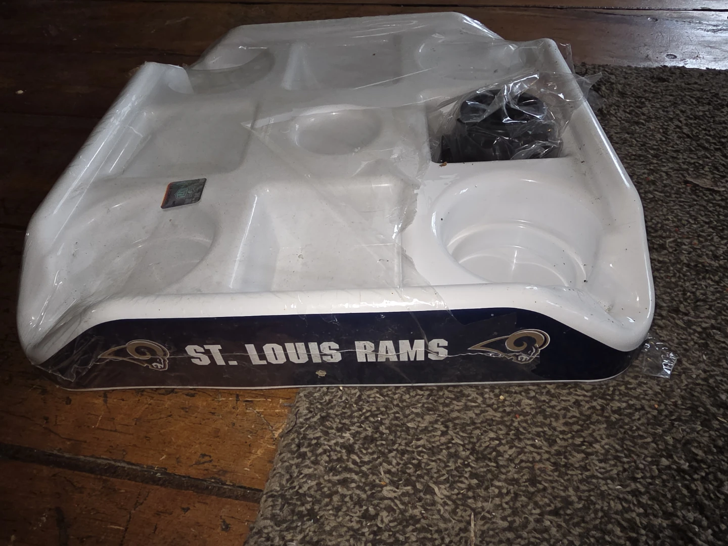 Logo Pole Caddy with St. Louis Rams branding