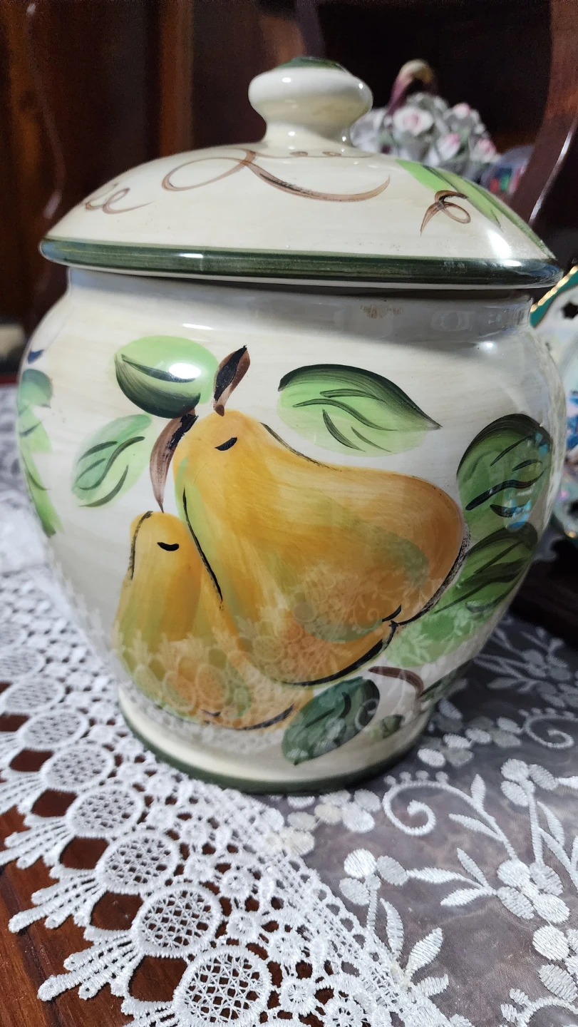 Ceramic Fruit Decorated Canister Jar with Lid - photo 3
