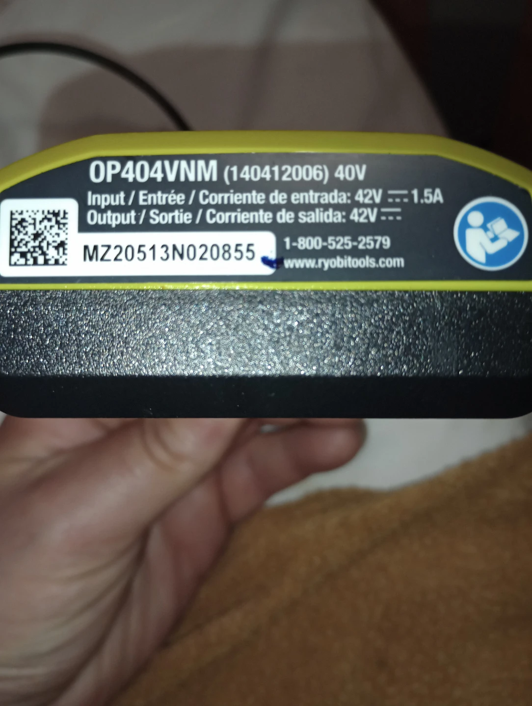 Ryobi OP404VNM 40V Lithium Battery Charger - photo 2