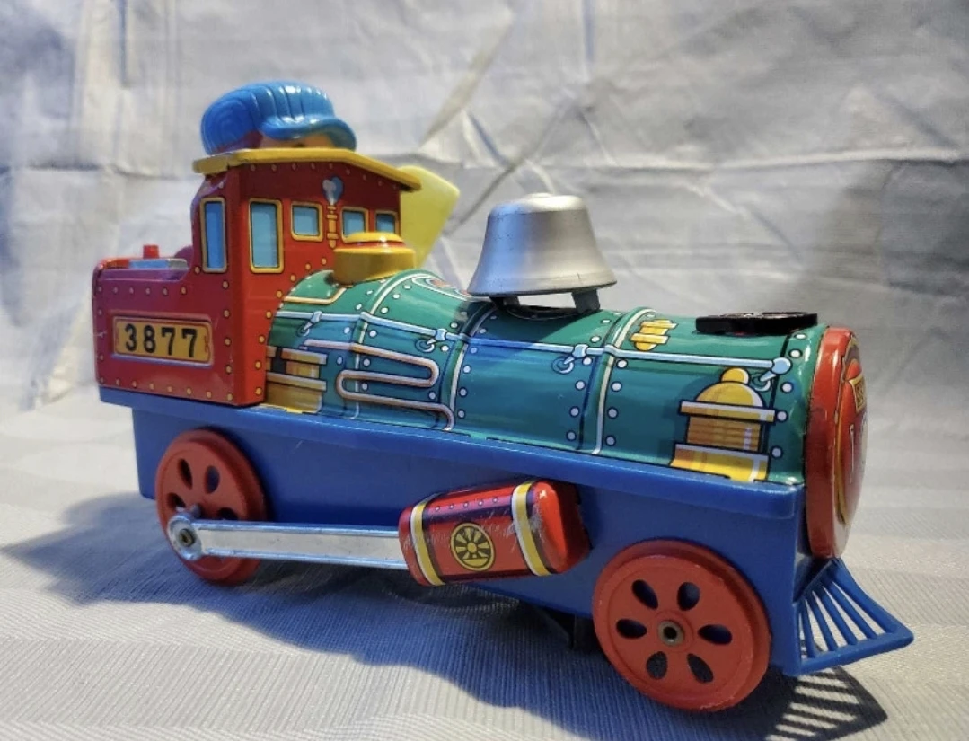 Vintage Tin train by trade mark Modern toys japan